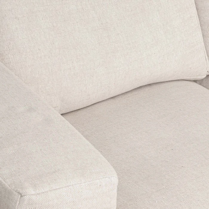 Sofá Con Funda Desmonttable 2 Cuerpos Tela-y-madera Natural-beige Charlie Natural en Madera natural - Sillones y sofás, Uruguay | Divino, vista 4