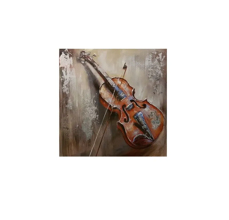 Oleo Decorativo Violín en Marrón - Decoración de pared, Uruguay | Finkel