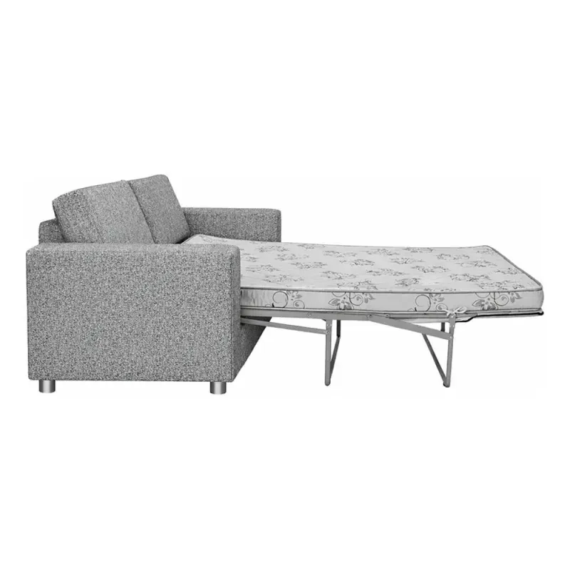 SOFA CAMA 2 PLAZAS - TELA GRIS CON PUNTOS NEGROS y CRUDOS en Multicolor - Sillones y sofás, Uruguay | Champagne Home