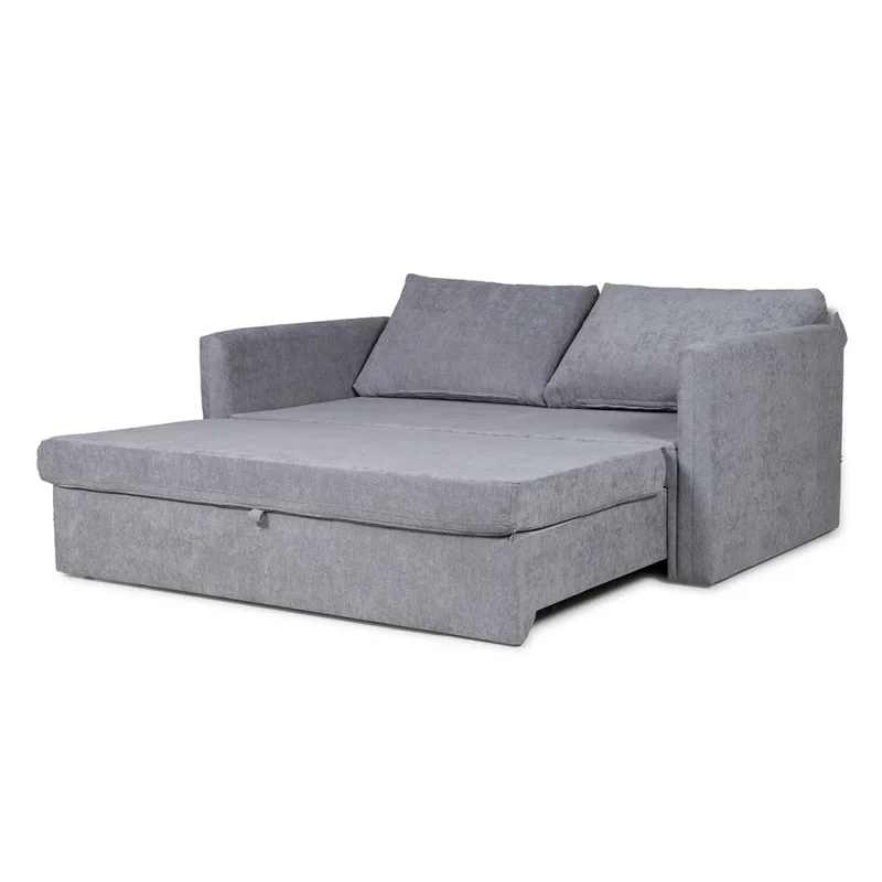 Sofá Cama Poliana - Tela Microfibra - Cora 06-153 (Grafito) en Gris - Sillones y sofás, Uruguay | NYR, vista 3