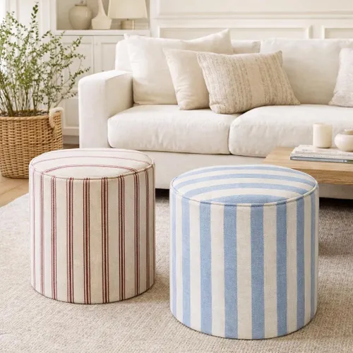 Puff Classic tapizado con funda en Multicolor - Butacas, banquetas y puffs, Uruguay | Pieza Clave