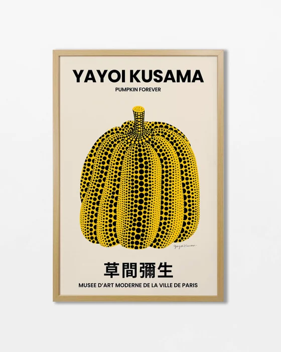 Yayoi Kusama - Pumpkin forever en Amarillo - Láminas, Uruguay | La Cuadrería