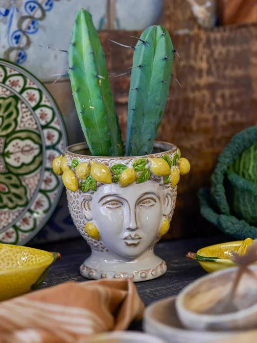 Maceta Limone en Blanco - Decoración, Uruguay | Martinika Deco