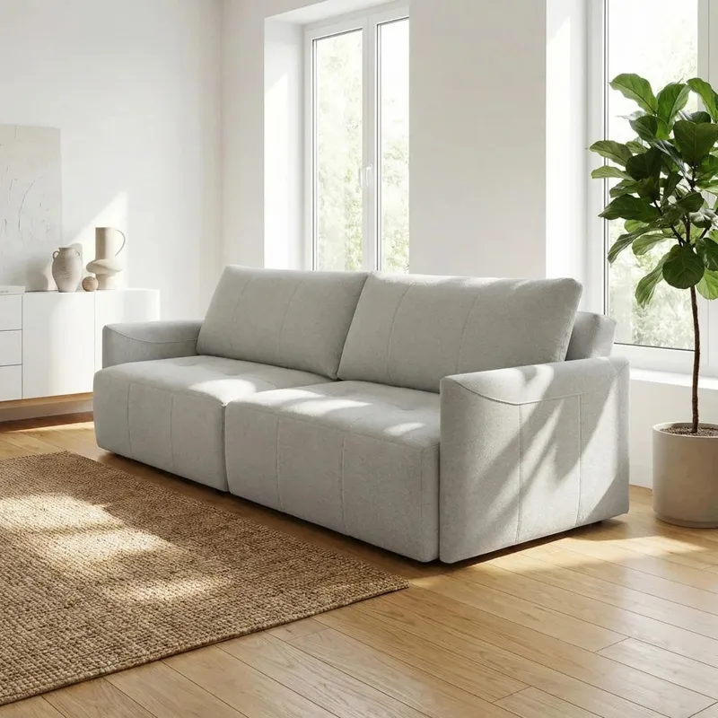 Sillón cama 3 Cuerpos Retráctil y Reclinable en Gris - Sillones y sofás, Uruguay | Ecowood