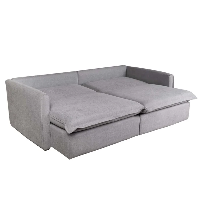 Sofá Cama 3 Cuerpos Tela Gris Verona en Gris - Sillones y sofás, Uruguay | Divino, vista 4