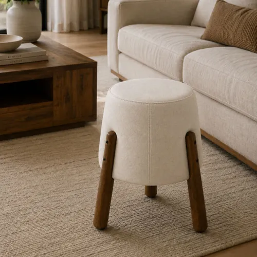 PUFF LUCE Cognac en Beige - Butacas, banquetas y puffs, Uruguay | Viasono