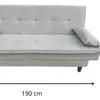 Sofá Cama Dakar 3 Cuerpos 190cm – Gris Bouclé - Sillones y sofás, Uruguay | Berna home, vista 2 de 3