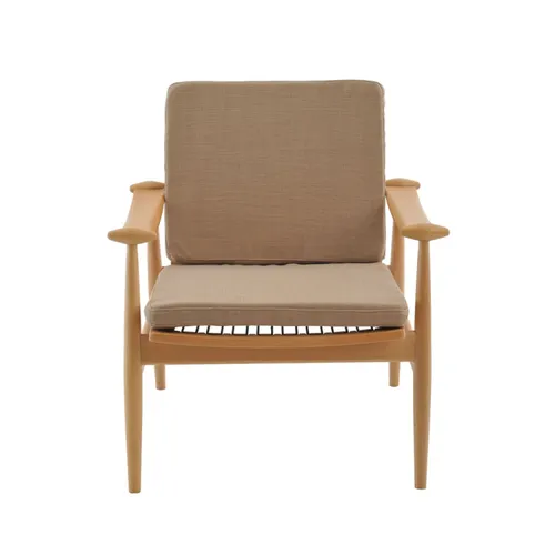 BUTACA ZILDA EN MADERA Y TELA COLOR BEIGE en Beige - Sillones y sofás, Uruguay | Alfa Ventas