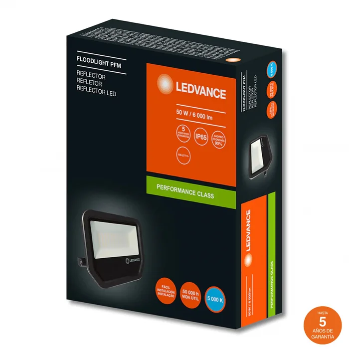 Proyector LED LEDVANCE OSRAM 50W Luz Fría en Negro - Lámparas colgantes, Uruguay | Serlux, vista 2