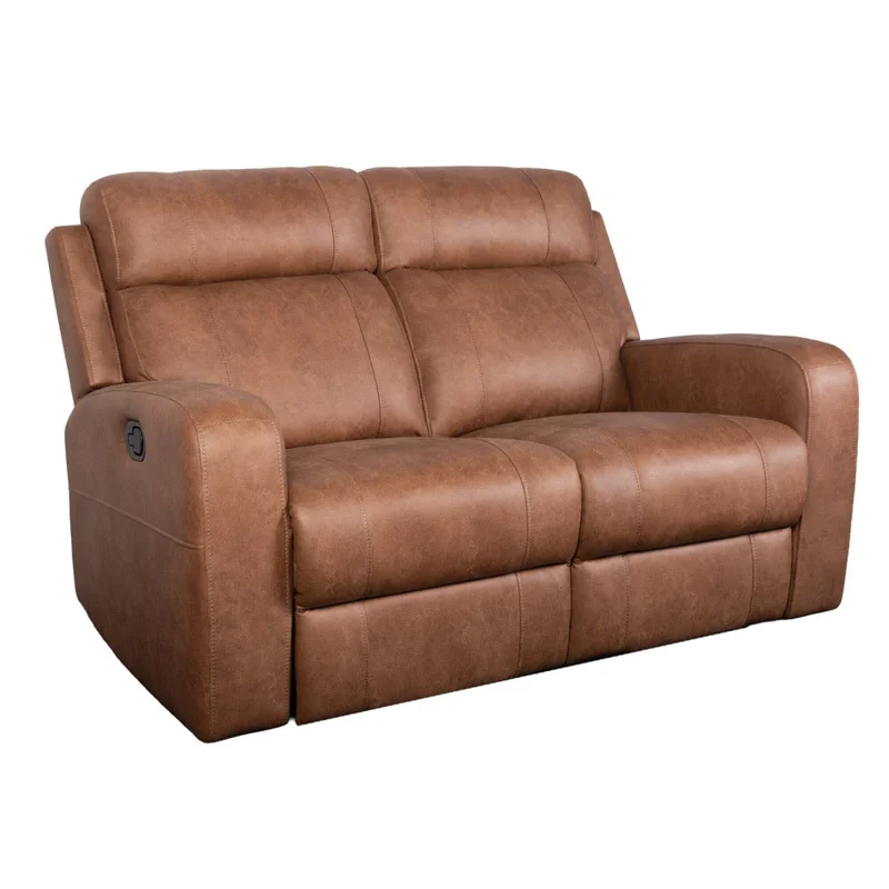 Recliner Manual 2 Cuerpos Tela Marron Hamilton Camel en Beige - Sillones y sofás, Uruguay | Divino, vista 5