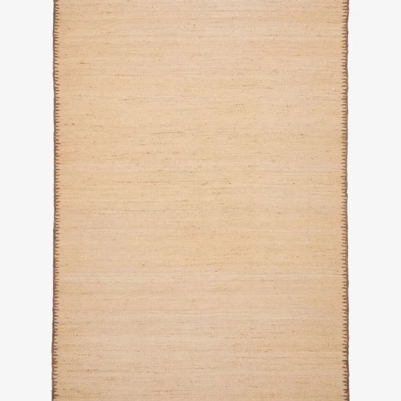 Alfombra Sorina de yute natural con borde marrón 200 x 300 cm en Madera natural - Textiles, Uruguay | Kavehome