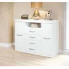 Comodas Cajoneras 2 Puertas 4 Cajones Dormitorio Blan 303866 - Sillones y sofás, Uruguay | Soy Hogar, vista 10 de 12
