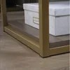 Escritorio Doble Cajonera y Estante Inferior - Sauder - Linea International Lux en Marrón - Escritorios y sillas de escritorio, Uruguay | Rústico Hogar, vista 3 de 5