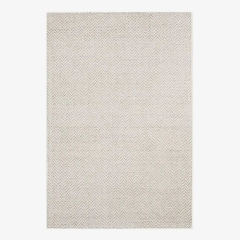 Alfombra Calira de lana jacquard trenzado beige 230 x 160 cm en Madera natural - Alfombras, Uruguay | Kavehome