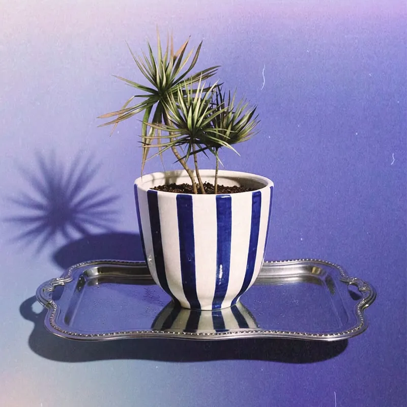 Maceta de cerámica Rayas - azul en Azul - Macetas, Uruguay | Buho Store