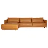 Sillón C/chaise Izquierdo 3 Cuerpos Cuero-100-natural Marron Romeo Tp3 La Paz Camel en Marrón - Sillones y sofás, Uruguay | Divino, vista 2 de 6