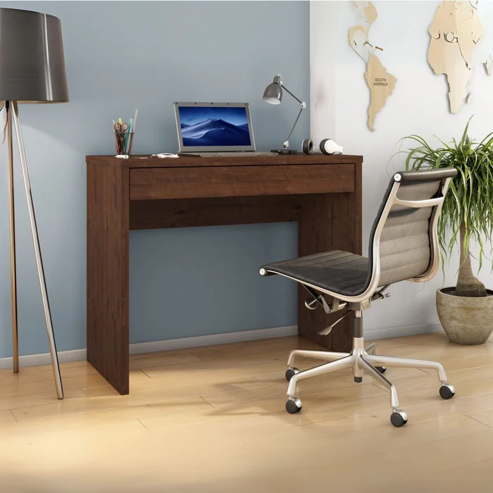 Escritorio Slim - 1 Cajon - Marron en Marrón - Escritorios y sillas de escritorio, Uruguay | Rústico Hogar, vista 2