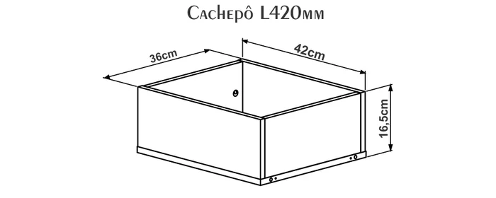 Cajon macetero L420 Estanteria Modular  | 25752 - Bibliotecas, Uruguay | World Vigo