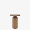 Mesa auxiliar redonda Malya de metal con acabado cobre Ø 40,5 cm en Amarillo - Mesas de arrimo, Uruguay | Kavehome, vista 1 de 4
