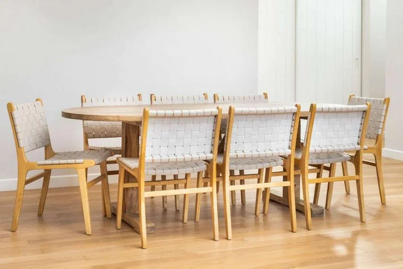 MESA COMEDOR OVAL - OLMO NATURAL - 2.20 X 1.05 MTS en Madera natural - Mesas de comedor, Uruguay | La Iberica, vista 12
