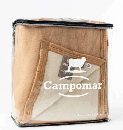 FRAZADA CAMPOMAR BEIGE - 1.60 X 2.30 MTS - Textiles, Uruguay | La Iberica