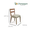 SILLA BAJA - LACA BLANCA - TELA BEIGE RUSTICA CON RAYAS en Multicolor - Sillas, Uruguay | Champagne Home, vista 4 de 5