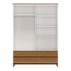 Placard 4 Puertas Mdf-y-madera Blanco Adaku 2.0 en BLANCO/NATURAL - Roperos y placares, Uruguay | Divino, vista 2 de 3