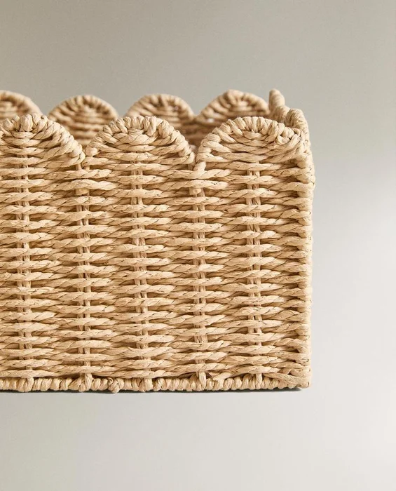 CESTA ONDAS PEQUEÑA en Beige - Canastos, Uruguay | Zara Home, vista 4