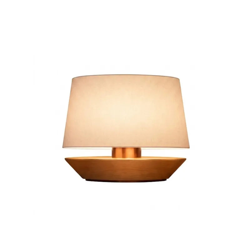 Lampara de Mesa Mini - Madera / Lino en Madera natural - Lámparas de mesa, Uruguay | Berna home