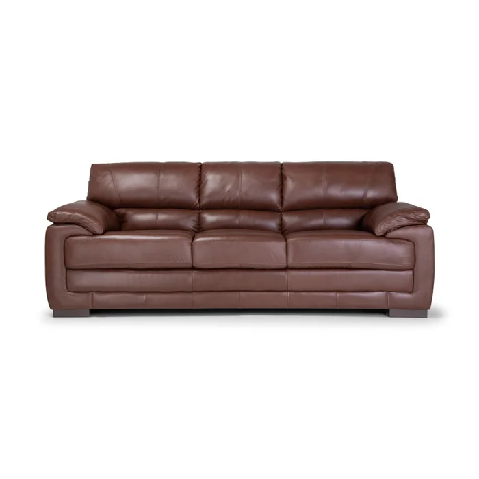 Sofá Oxford - Cuero Básico - 3 cuerpos - New Brown en Marrón - Sillones y sofás, Uruguay | NYR, vista 2