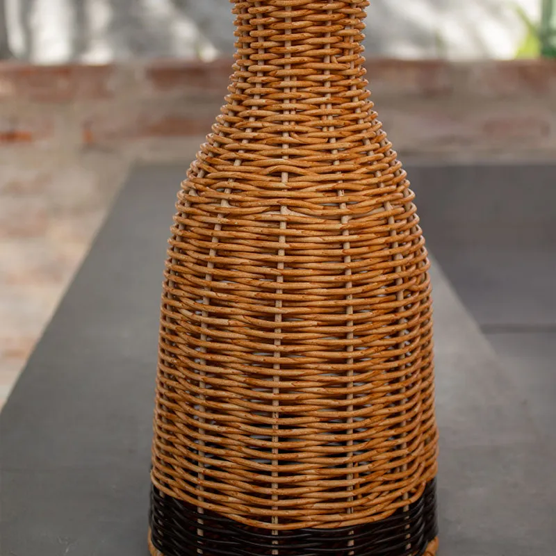 FLORERO TEJIDO FIBRA NATURAL en Madera natural - Jarrones, Uruguay | Cabana