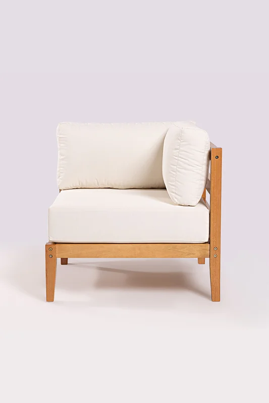 ESQUINA CANNES RIPADA ACQUABLOCK CRUDO 74x74x66CM JATOBA en Madera natural - Muebles para el exterior, Uruguay | Vinibel, vista 5