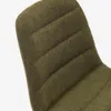 Taburete Zunilda de chenilla - verde oscuro y acero con acabado negro mate altura 65 cm en Verde - Butacas, banquetas y puffs, Uruguay | Kavehome, vista 4 de 9