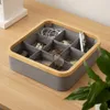 ORGANIZADOR PLEGABLE 9 COMP 30X30X9CM EX TELA GRIS en Gris - Canastos, Uruguay | Decohogar, vista 2 de 4