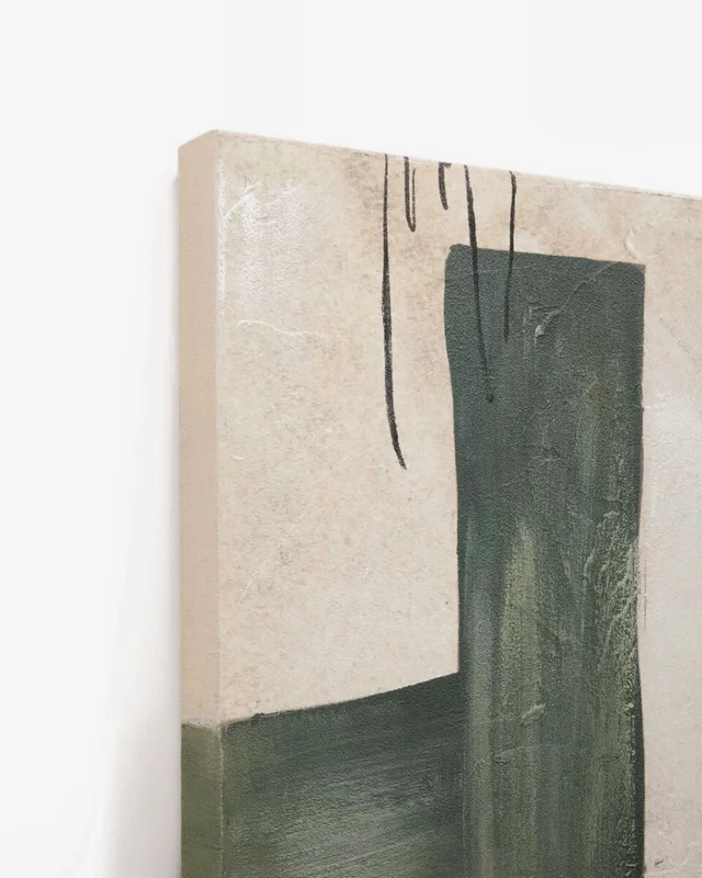 Lienzo abstracto Fida verde - 180 x 140 cm en Verde - Decoración de pared, Uruguay | Kavehome, vista 4