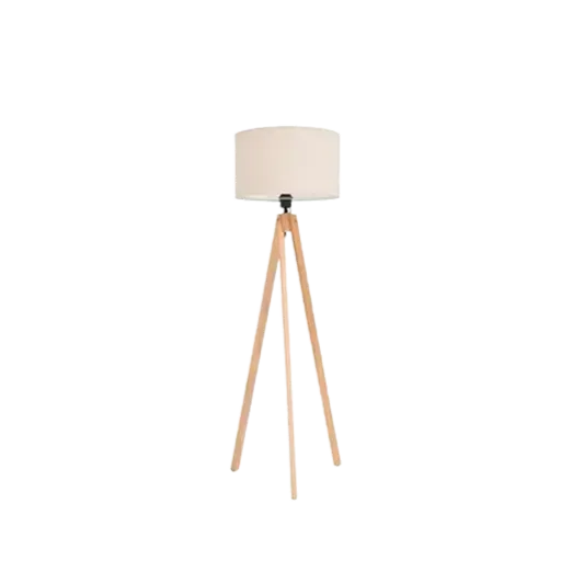 Lámpara de Pie Trípode de Madera – Moderna y Elegante en Blanco - Lámparas de pie, Uruguay | Bascuhouse