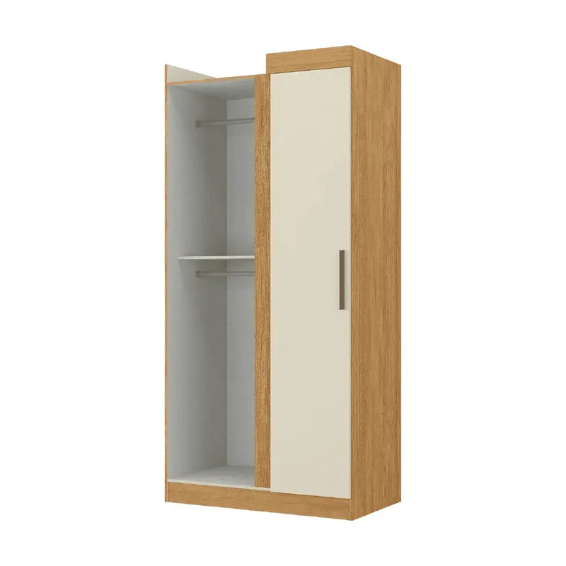 Ropero Placard Modular 1 Puerta Con Estantes 100% Mdp en CINAMOMO/OFF WHITE - Roperos y placares, Uruguay | Soy Hogar