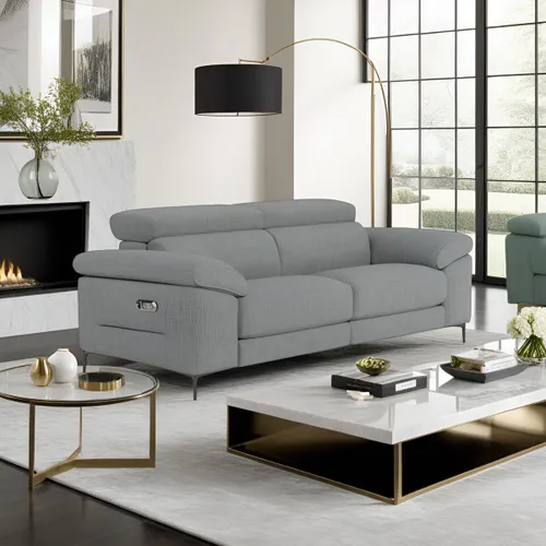 SOFÁ ELECTRICO TECH GRIS 3 CUERPOS - Sillones y sofás, Uruguay | Viasono