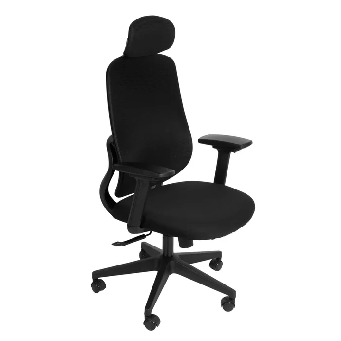 Silla De Oficina Malla Negro Damasco en Negro - Escritorios y sillas de escritorio, Uruguay | Divino, vista 2