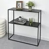 CONSOLA 2 NIVELES 78X27X78CM METAL NEGRO - Mesas de comedor, Uruguay | Decohogar, vista 1 de 3