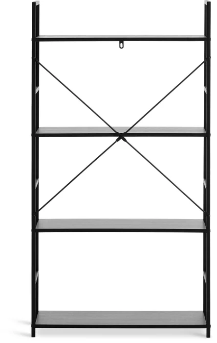 Estantería ASTRUP 4 estantes negro en Negro - Bibliotecas, Uruguay | JYSK, vista 3