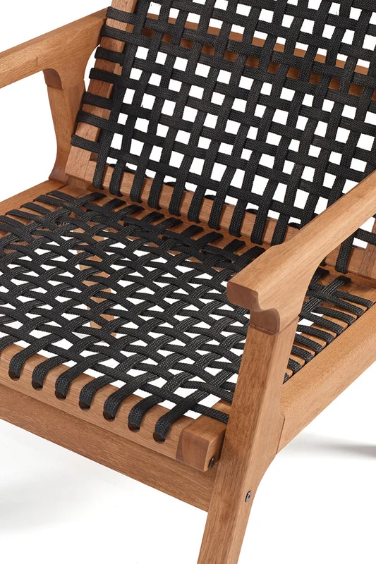 POLTRONA TRACO CUERDA NEGRA 58x72x83CM JATOBA en Madera natural - Muebles para el exterior, Uruguay | Vinibel, vista 5