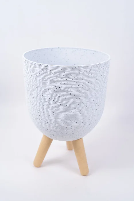 Maceta Teli - Blanco en Blanco - Decoración, Uruguay | Indian