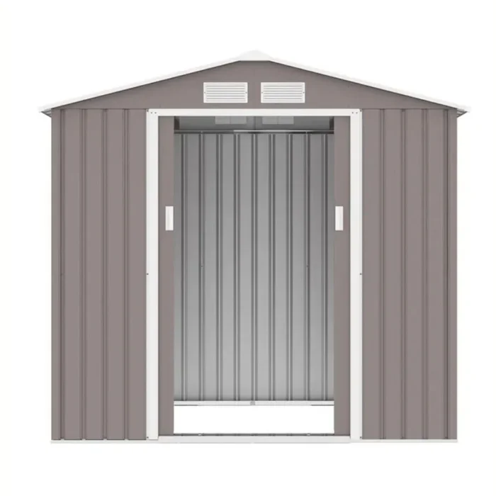 Galpon de Jardin Metalico Puerta Corrediza - 213x127x195 cm en Gris - Muebles para el exterior, Uruguay | Rústico Hogar, vista 2
