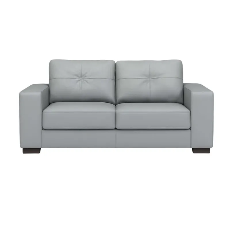 SOFA 100% CUERO - 2 CUERPOS - MODELO DOMINI - GRIS en Gris - Sillones y sofás, Uruguay | Champagne Home