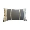 ALMOHADON TRENZAS Y FLECOS 50x30CM GRIS en Gris - Textiles, Uruguay | Decohogar, vista 2 de 3