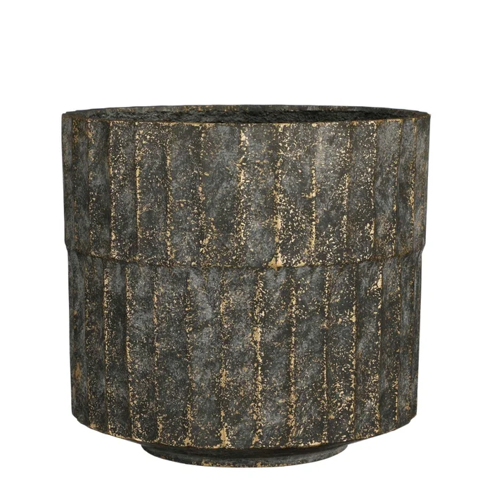 Maceta Cemento Negro Apiro en Negro - Jarrones, Uruguay | Divino
