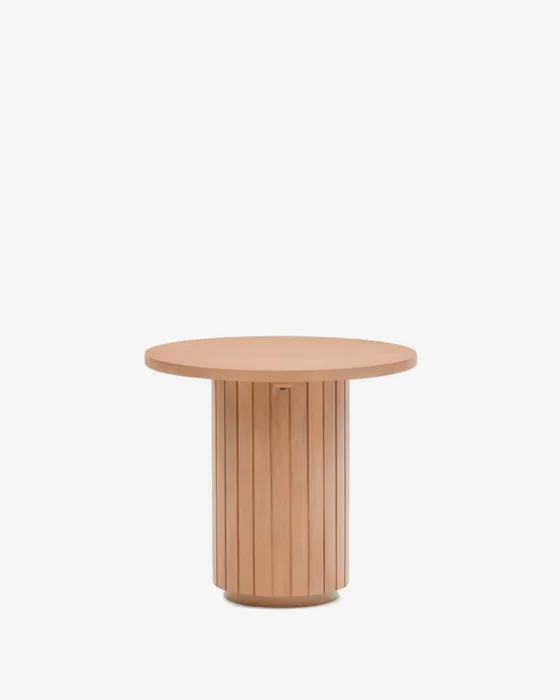 Mesa auxiliar redonda Licia de madera maciza de mango Ø 60 cm en Madera natural - Mesas de arrimo, Uruguay | Kavehome