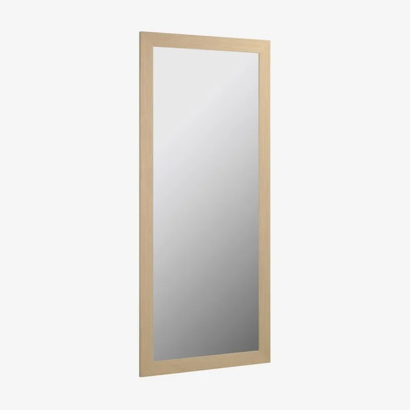 Espejo Yvaine 80,5 x 180,5cm marco ancho con acabado natural en Madera natural - Espejos, Uruguay | Kavehome