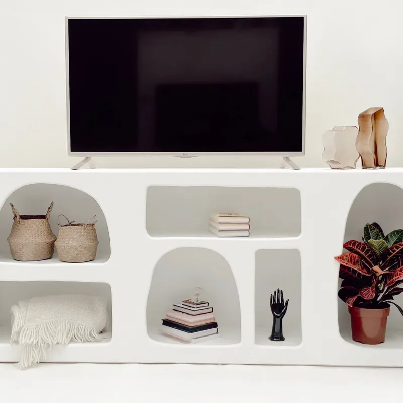 rack AGIA en Blanco - Muebles para TV, Uruguay | Octo